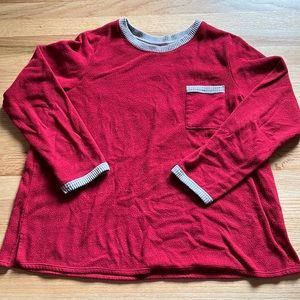 Cuddl Duds red pajama shirt